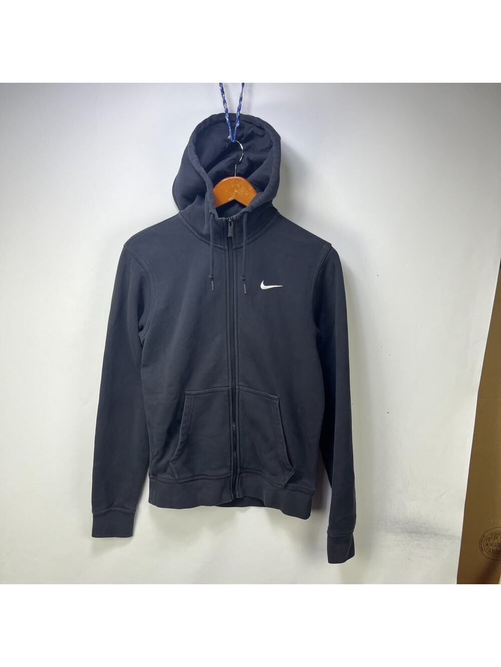 Vintage Nike Classic Full Zip Hoodie Black Small Swoosh Tech